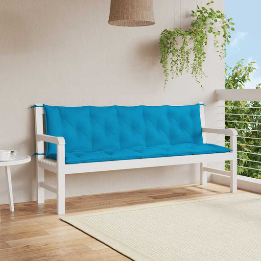 Cuscino per Panca Azzurro 180x(50+50)x7 cm in Tessuto Oxford | homemem39