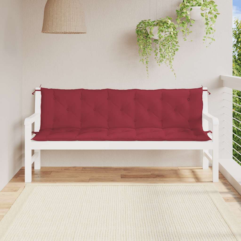 Cuscino per Panca Rosso Vino 180x(50+50)x7 cm in Tessuto Oxford | homemem39