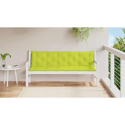 Cuscino per Panca Verde Intenso 180x(50+50)x7 cm Tessuto Oxford