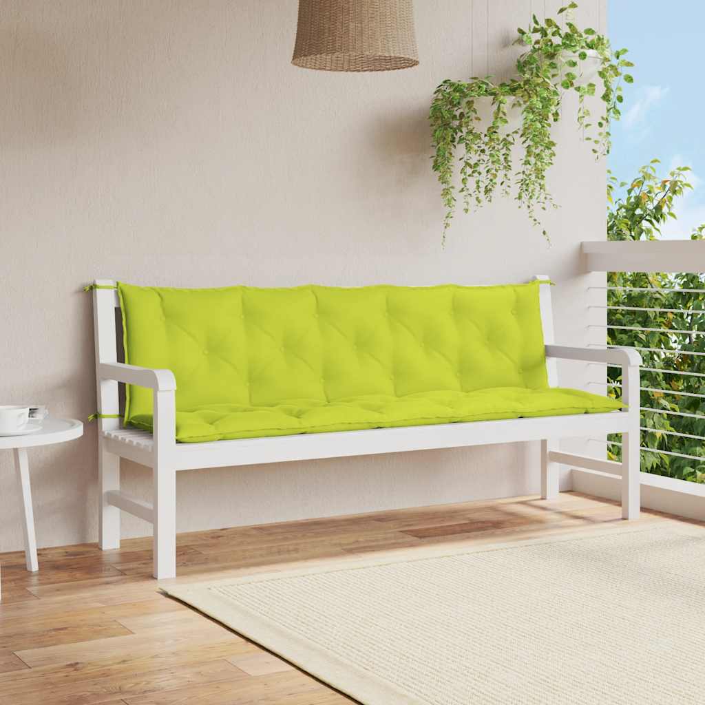 Cuscino per Panca Verde Intenso 180x(50+50)x7 cm Tessuto Oxford