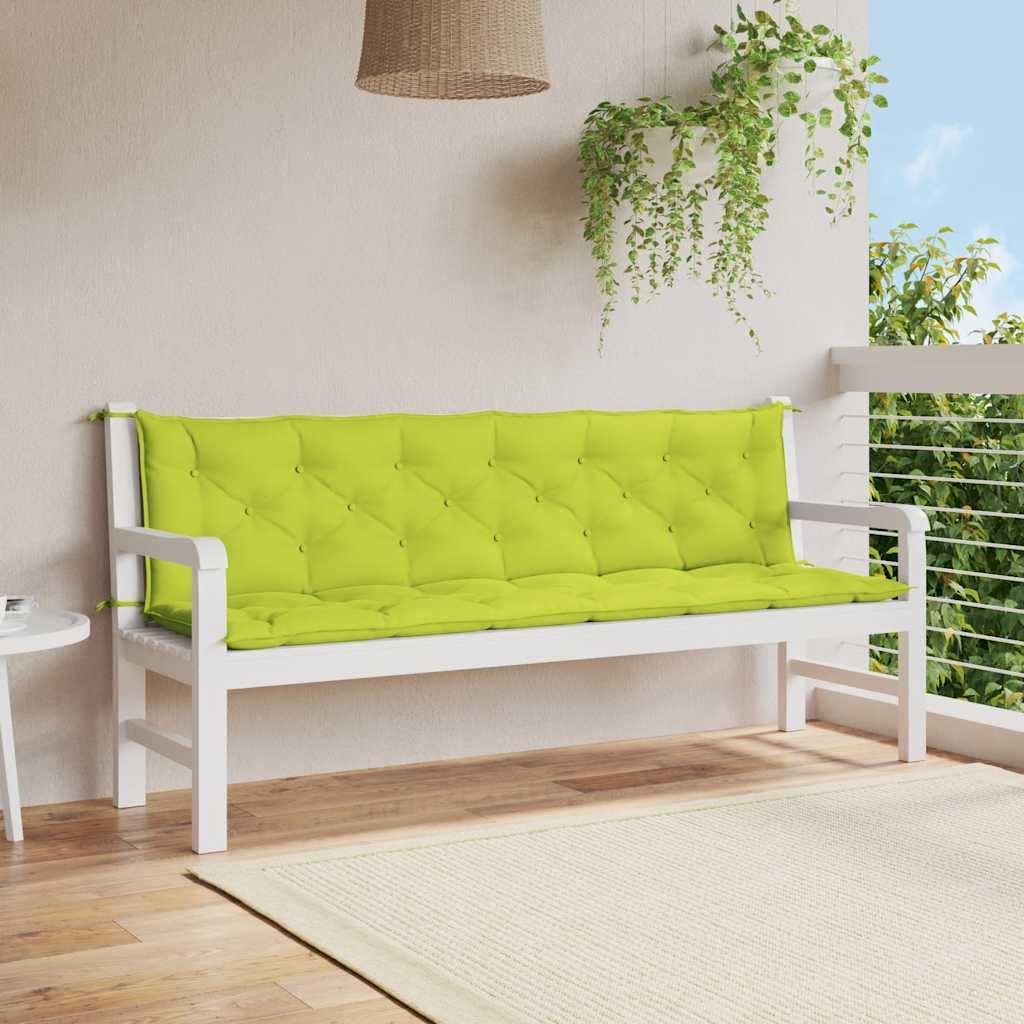 Cuscino per Panca Verde Intenso 200x(50+50)x7 cm Tessuto Oxford | homemem39