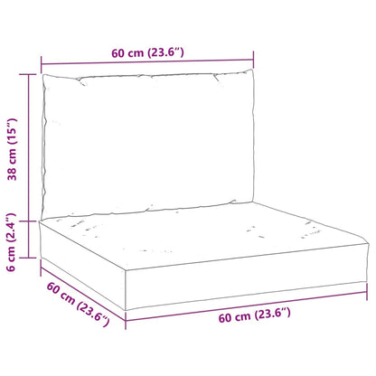 Cuscini per Pallet 2 pz Rossi in Tessuto Oxford - homemem39