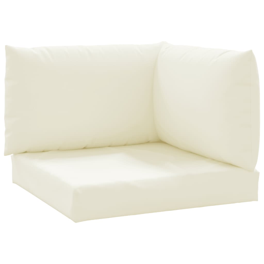 Cuscini per Pallet 3 pz Bianco Crema in Tessuto Oxford | homemem39