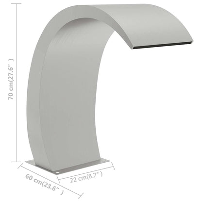 Fontana per Piscina 22x60x70 cm in Acciaio Inox 304
