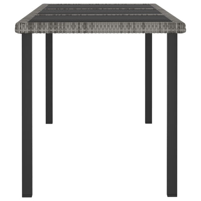 Tavolo da Pranzo da Giardino Grigio 180x70x73 cm in Polyrattan - homemem39