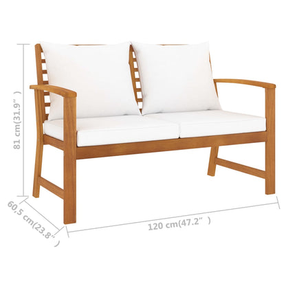 Set Divani da Giardino 5 pz con Cuscini in Legno Acacia - homemem39