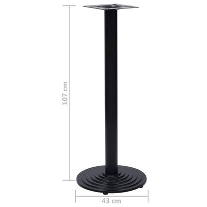 Gamba per Tavolino da Bistrò Nero Ø43x107 cm in Ghisa