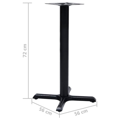 Gamba per Tavolino da Bistrò Nero 56x56x72 cm in Ghisa
