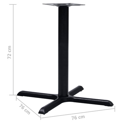 Gamba per Tavolino da Bistrò Nero 76x76x72 cm in Ghisa