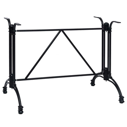 Gamba per Tavolino da Bar Nero 93x60x72 cm in Alluminio