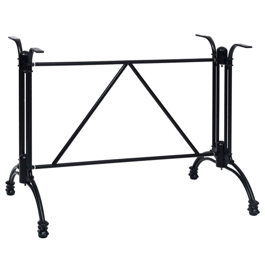 Gamba per Tavolino da Bar Nero 93x60x72 cm in Alluminio
