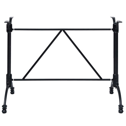 Gamba per Tavolino da Bar Nero 93x60x72 cm in Alluminio