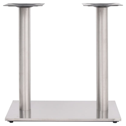 Gamba per Tavolino da Bar Argento 70x40x72 cm in Acciaio Inox