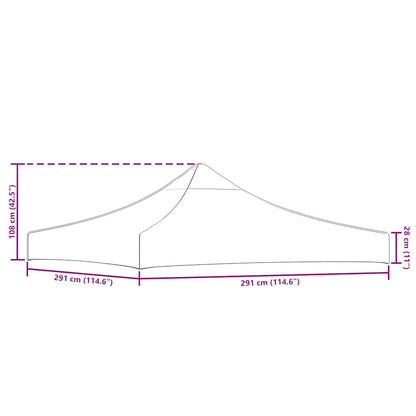 Tetto per Tendone per Feste 3x3 m Beige 270 g/m² - homemem39