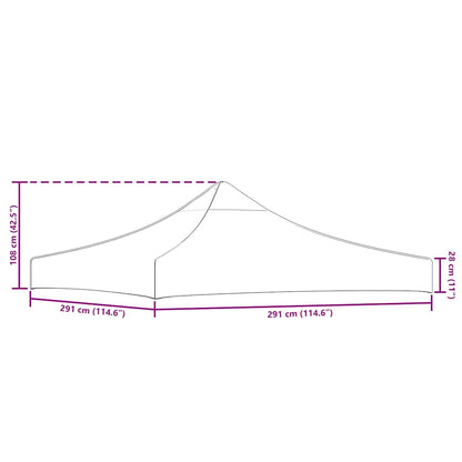 Tetto per Tendone per Feste 3x3 m Arancione 270 g/m² - homemem39