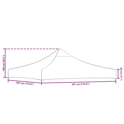 Tetto per Tendone per Feste 3x3 m Giallo 270 g/m² | homemem39