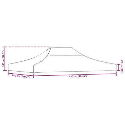 Tetto per Tendone per Feste 4x3 m Arancione 270 g/m² - homemem39