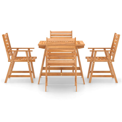 Set da Pranzo da Giardino 5 pz in Legno Massello di Acacia