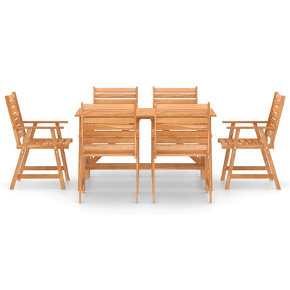 Set da Pranzo da Giardino 7 pz in Legno Massello di Acacia