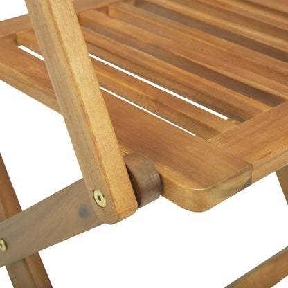 Set da Bistrot 4 pz in Legno Massello di Acacia