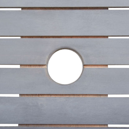 Set da Pranzo per Giardino 9 pz Legno Massello di Acacia Grigio - homemem39