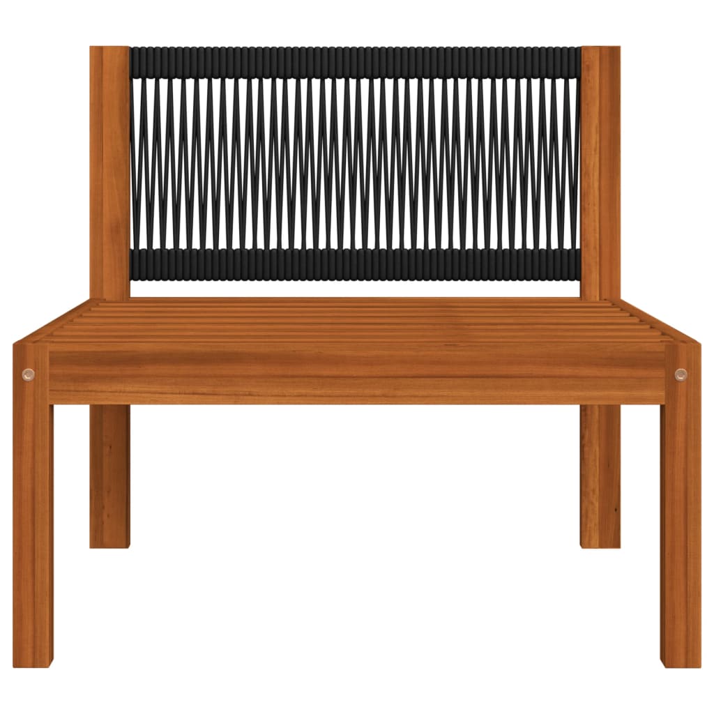 Set da giardino 6 pezzi con cuscini in legno crema, acacia e corda - homemem39