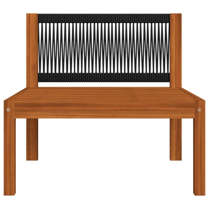 Set da giardino 6 pezzi con cuscini in legno crema, acacia e corda - homemem39