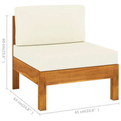 Set da Giardino 7 pz con Cuscini 100x60 cm Legno di Acacia - homemem39