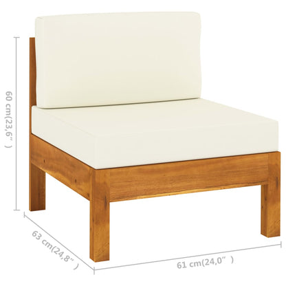 Set da Giardino 7 pz con Cuscini 100x60 cm Legno di Acacia - homemem39