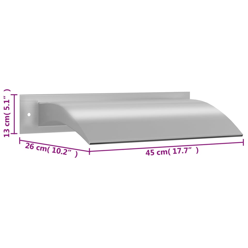 Fontana per Piscina Argento 45x26x13 cm in Acciaio Inox | homemem39
