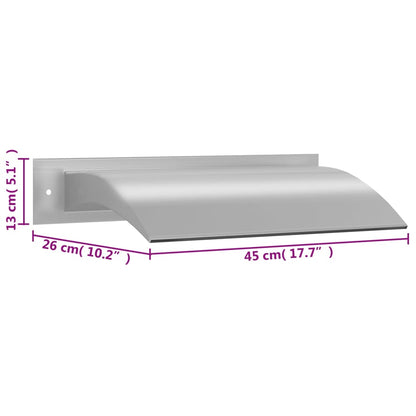 Fontana per Piscina Argento 45x26x13 cm in Acciaio Inox | homemem39