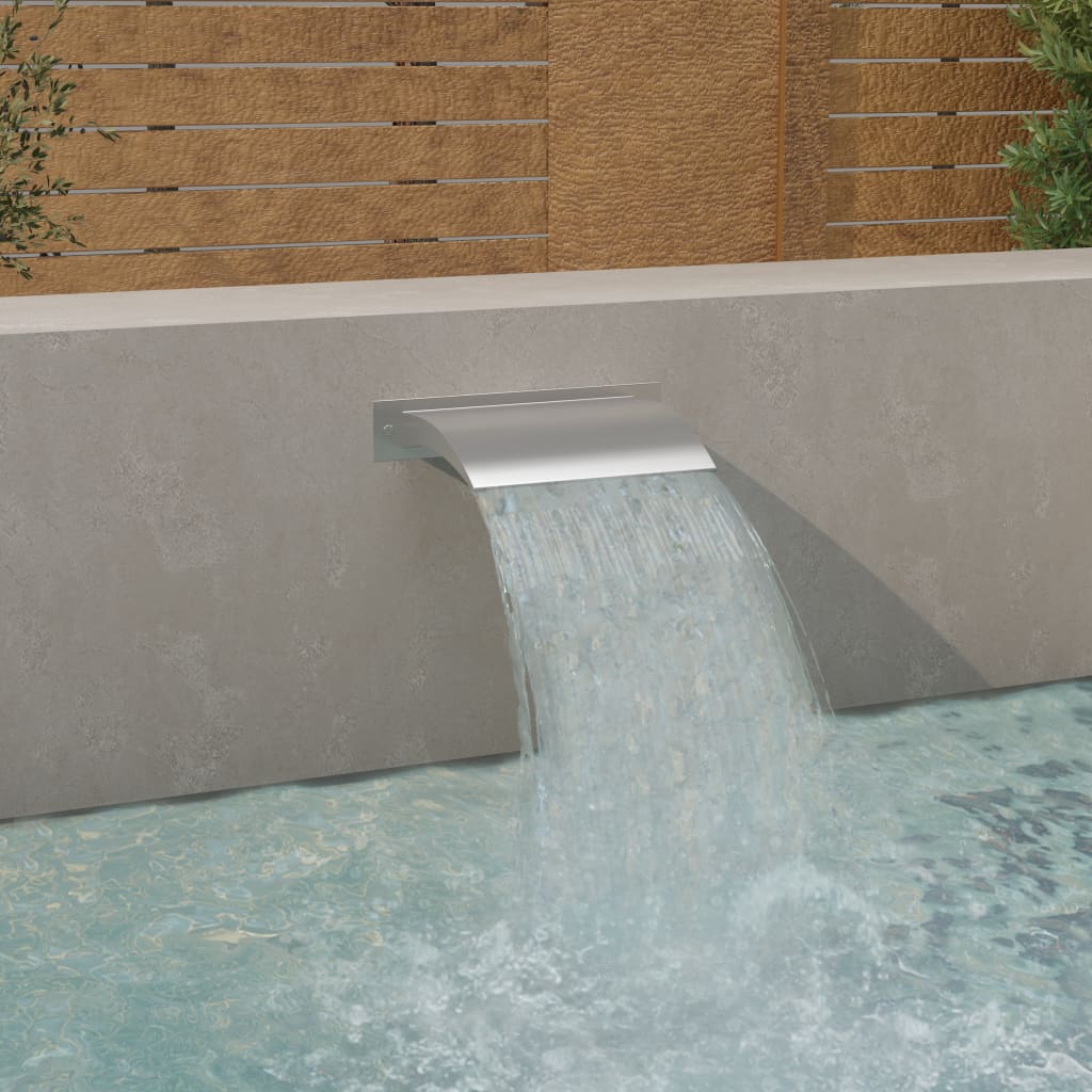 Fontana per Piscina Argento 45x26x13 cm in Acciaio Inox | homemem39