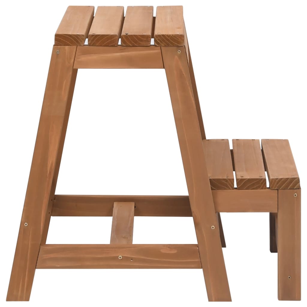 Scaletta Sgabello Pieghevole in Legno Massello di Abete - homemem39