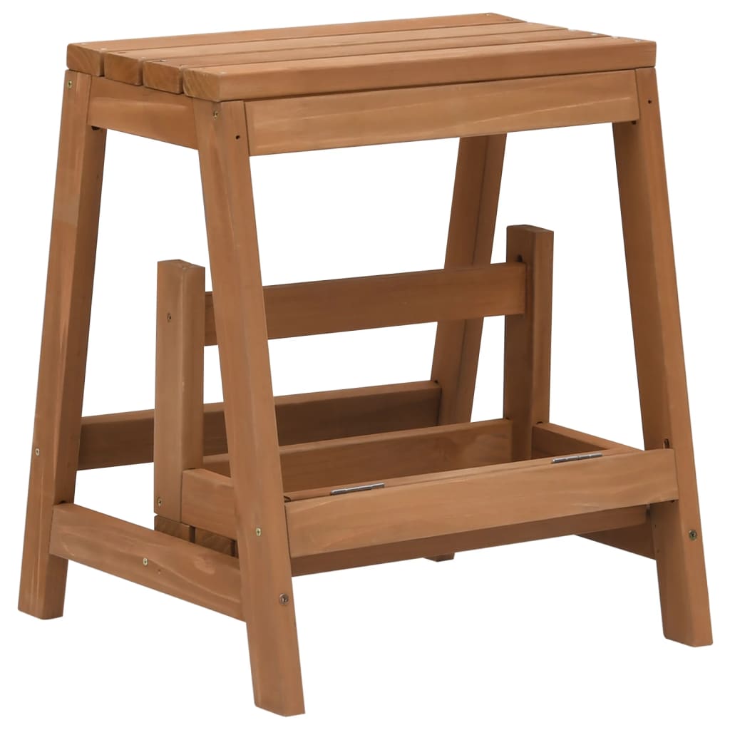 Scaletta Sgabello Pieghevole in Legno Massello di Abete - homemem39
