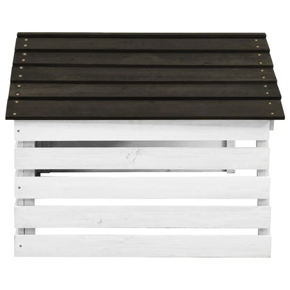 Casetta per Tosaerba Robotizzato Nero e Bianco 78x74x54cm Abete | homemem39