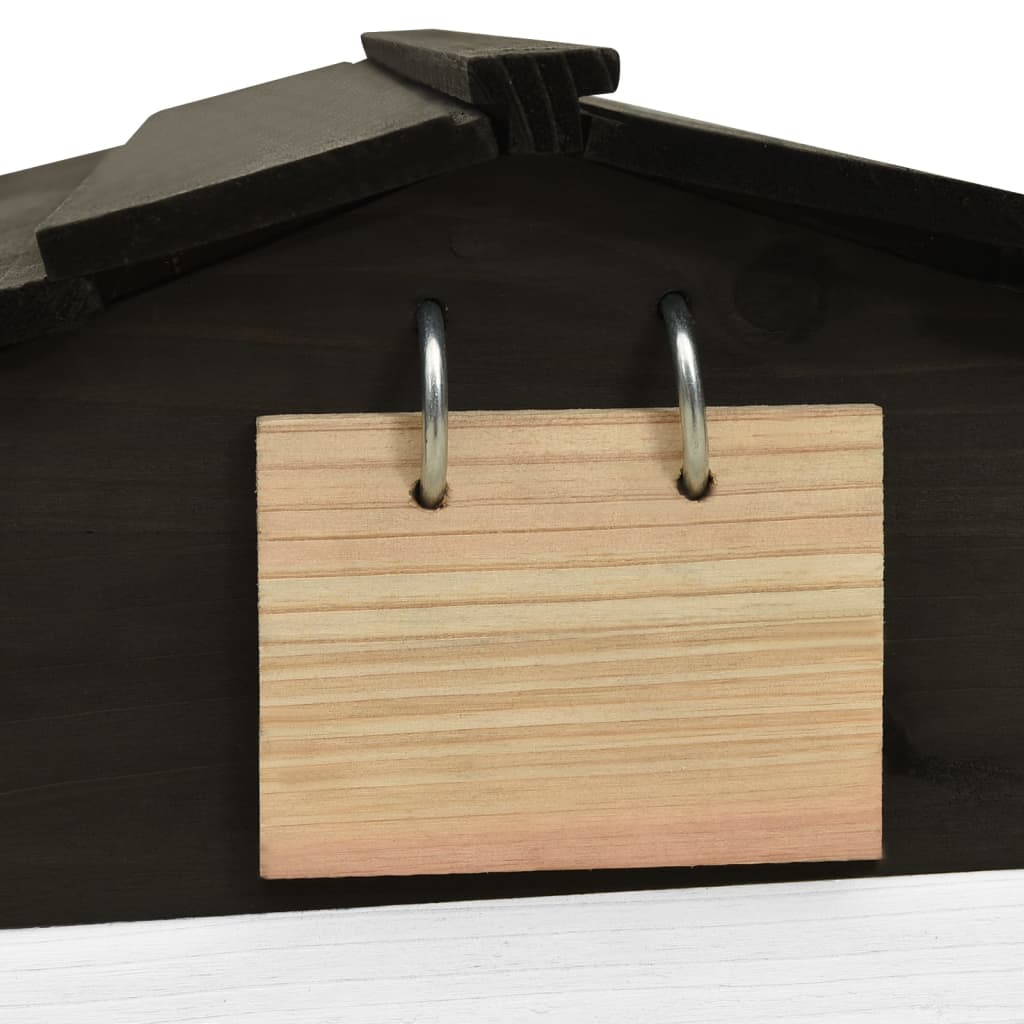 Casetta per Tosaerba Robotizzato Nero e Bianco 78x74x54cm Abete | homemem39