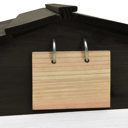 Casetta per Tosaerba Robotizzato Nero e Bianco 78x74x54cm Abete | homemem39