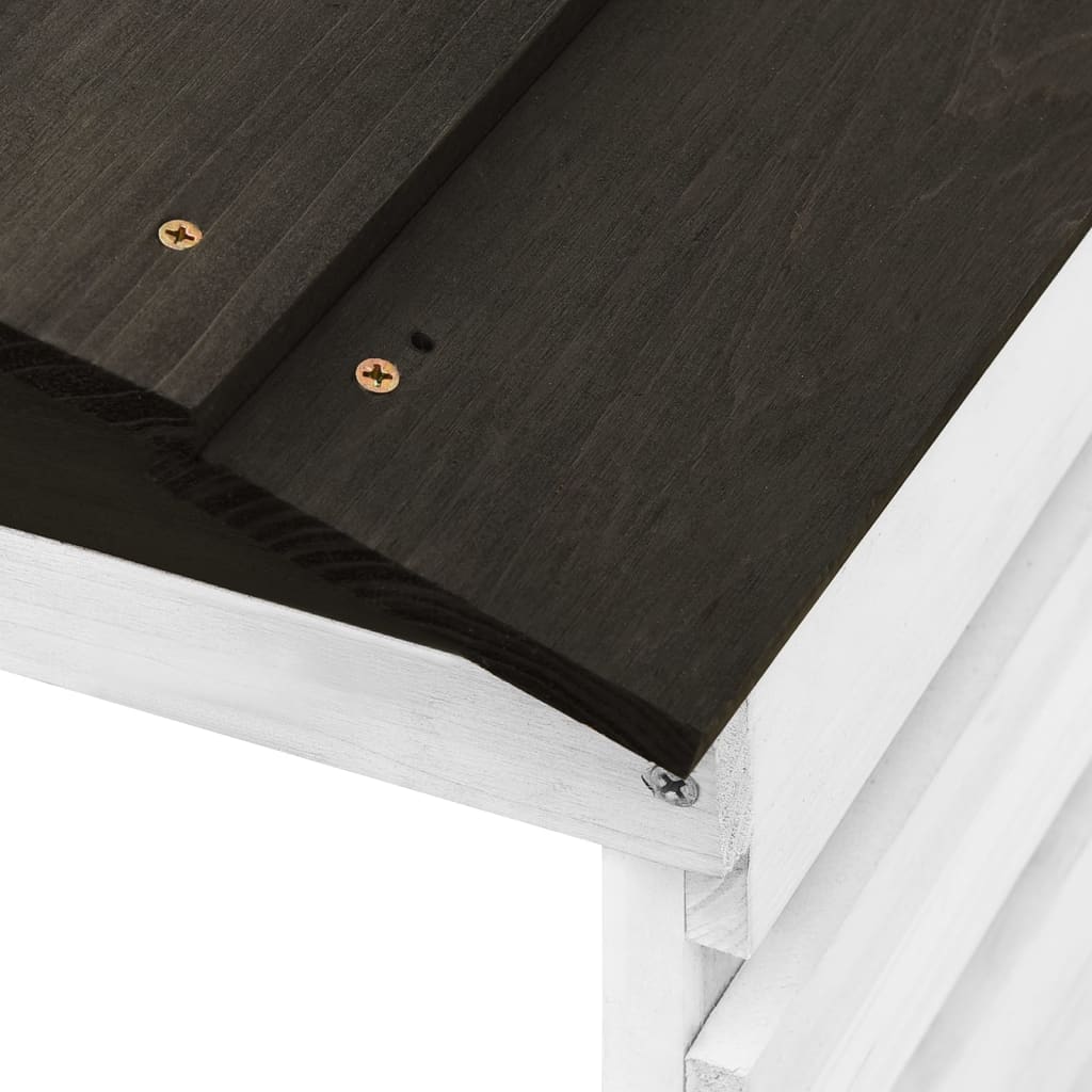 Casetta per Tosaerba Robotizzato Nero e Bianco 78x74x54cm Abete | homemem39