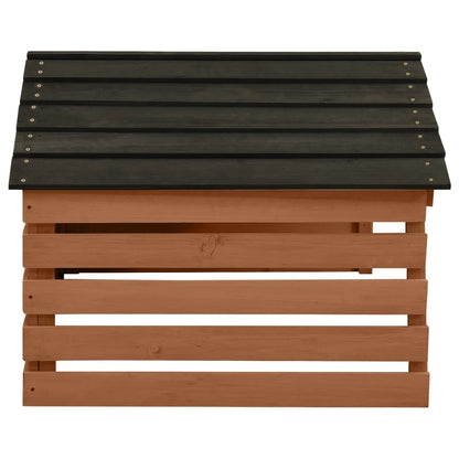 Casetta per Tosaerba Robotizzato Nero Marrone 78x74x54 cm Abete | homemem39