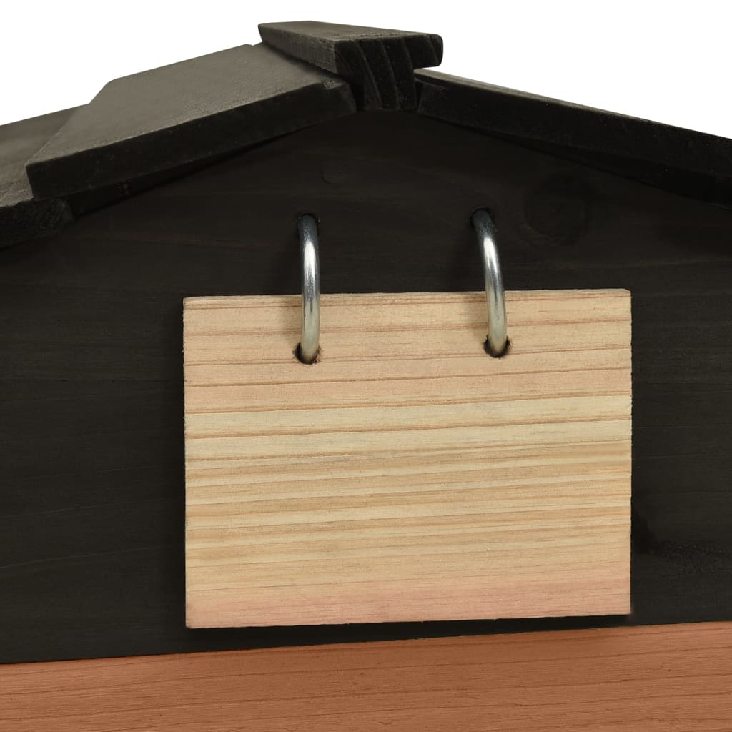 Casetta per Tosaerba Robotizzato Nero Marrone 78x74x54 cm Abete | homemem39