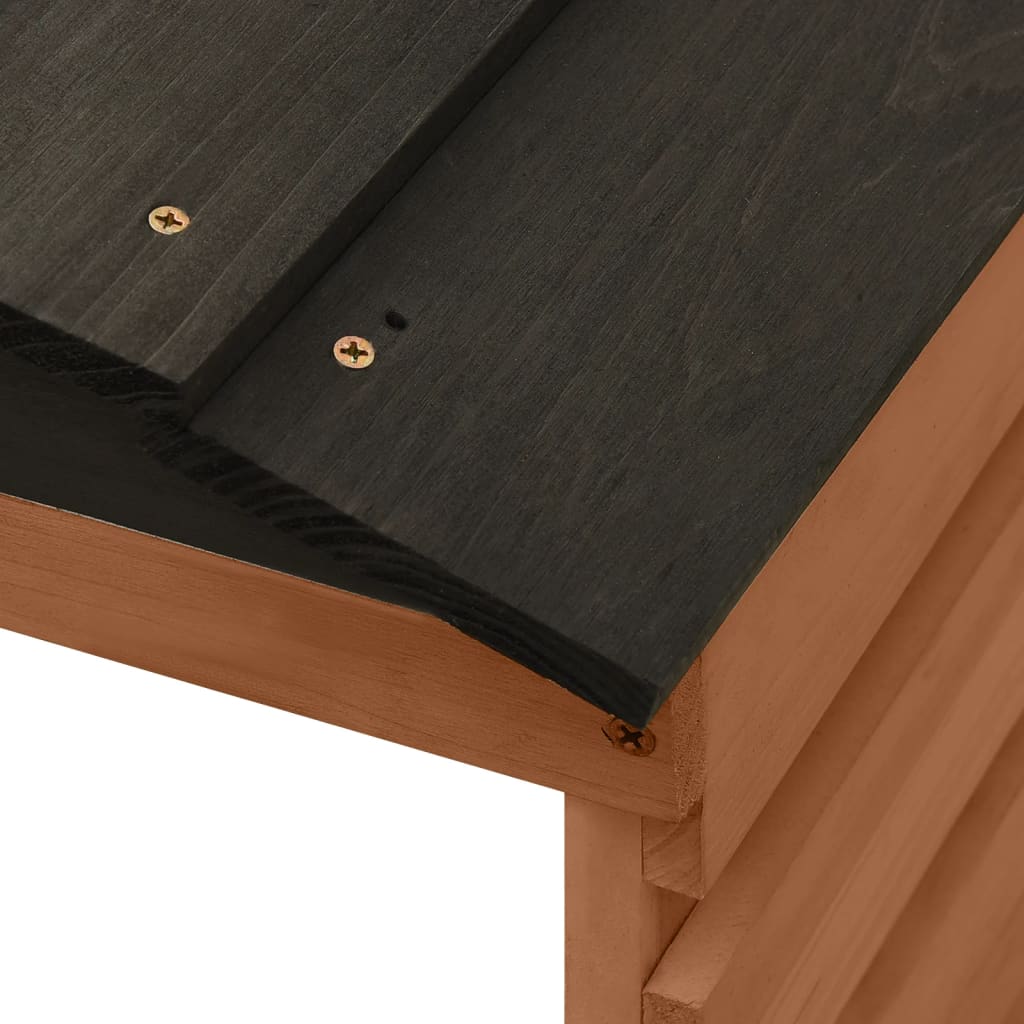 Casetta per Tosaerba Robotizzato Nero Marrone 78x74x54 cm Abete | homemem39