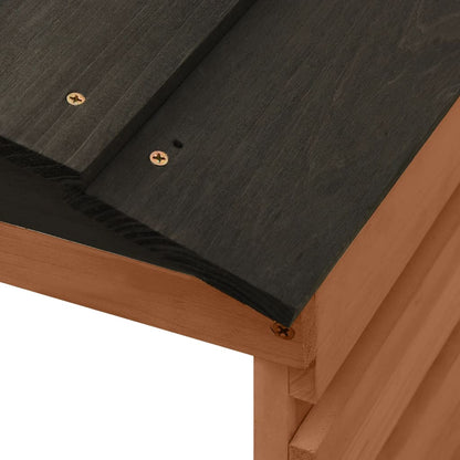 Casetta per Tosaerba Robotizzato Nero Marrone 78x74x54 cm Abete | homemem39