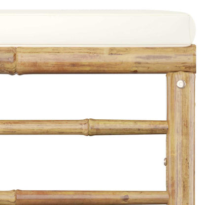 Set Divani da Giardino 3 pz con Cuscini in Bambù