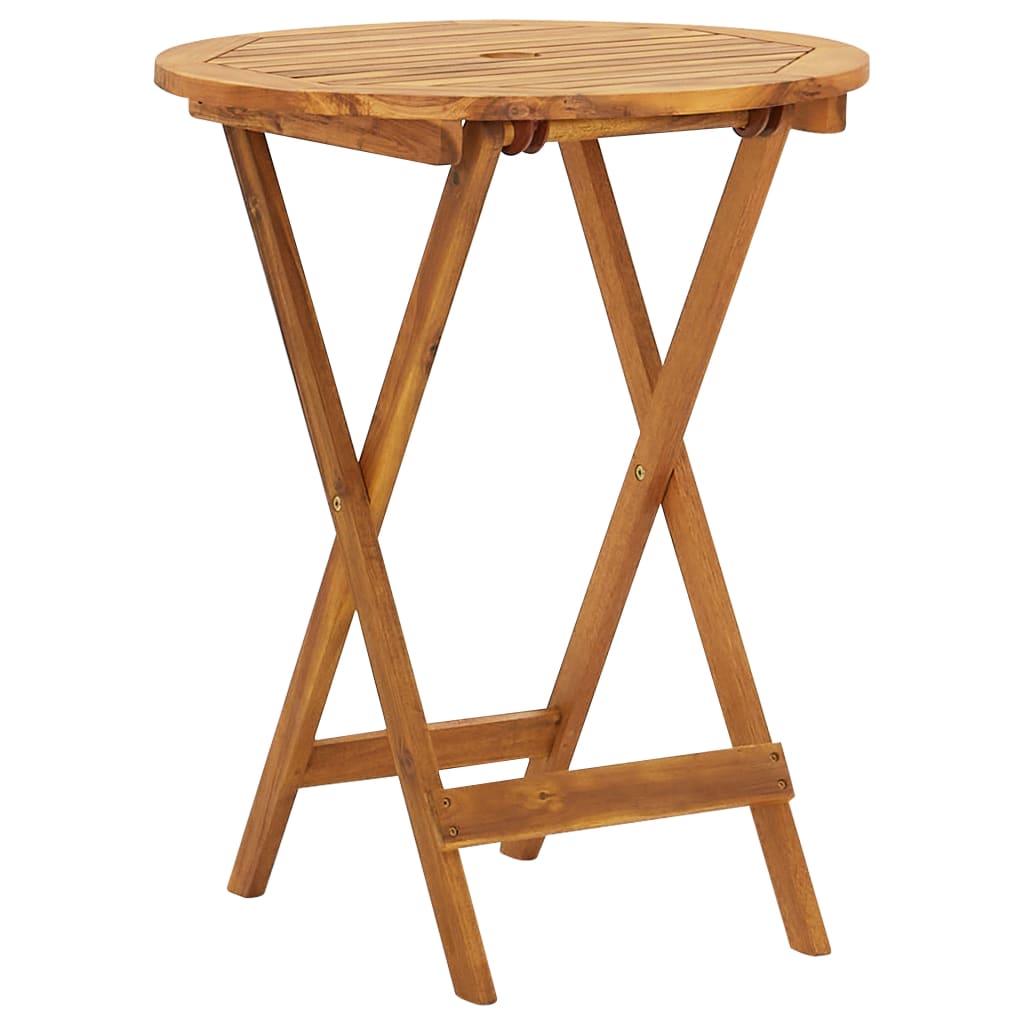 Set da Pranzo da Giardino 3 pz Pieghevole in Massello di Acacia | homemem39