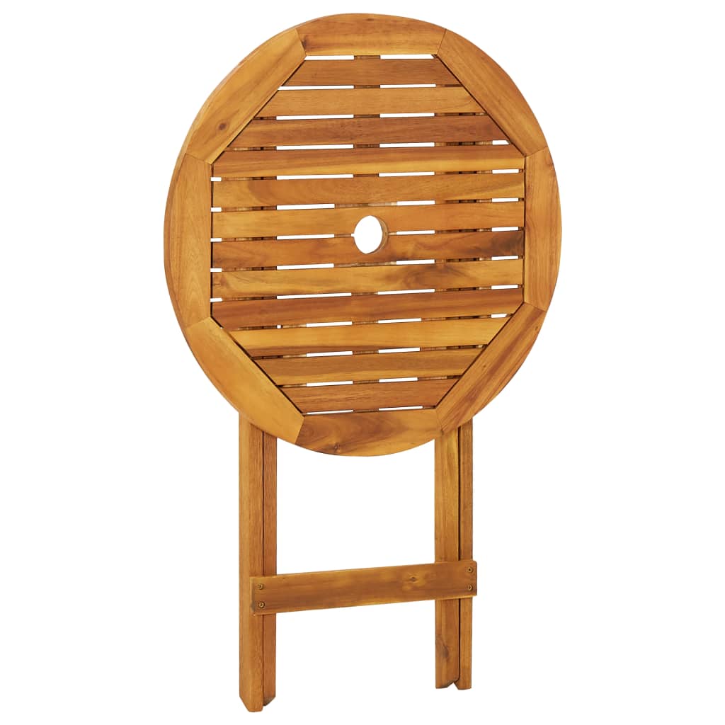 Set da Pranzo da Giardino 3 pz Pieghevole in Massello di Acacia | homemem39
