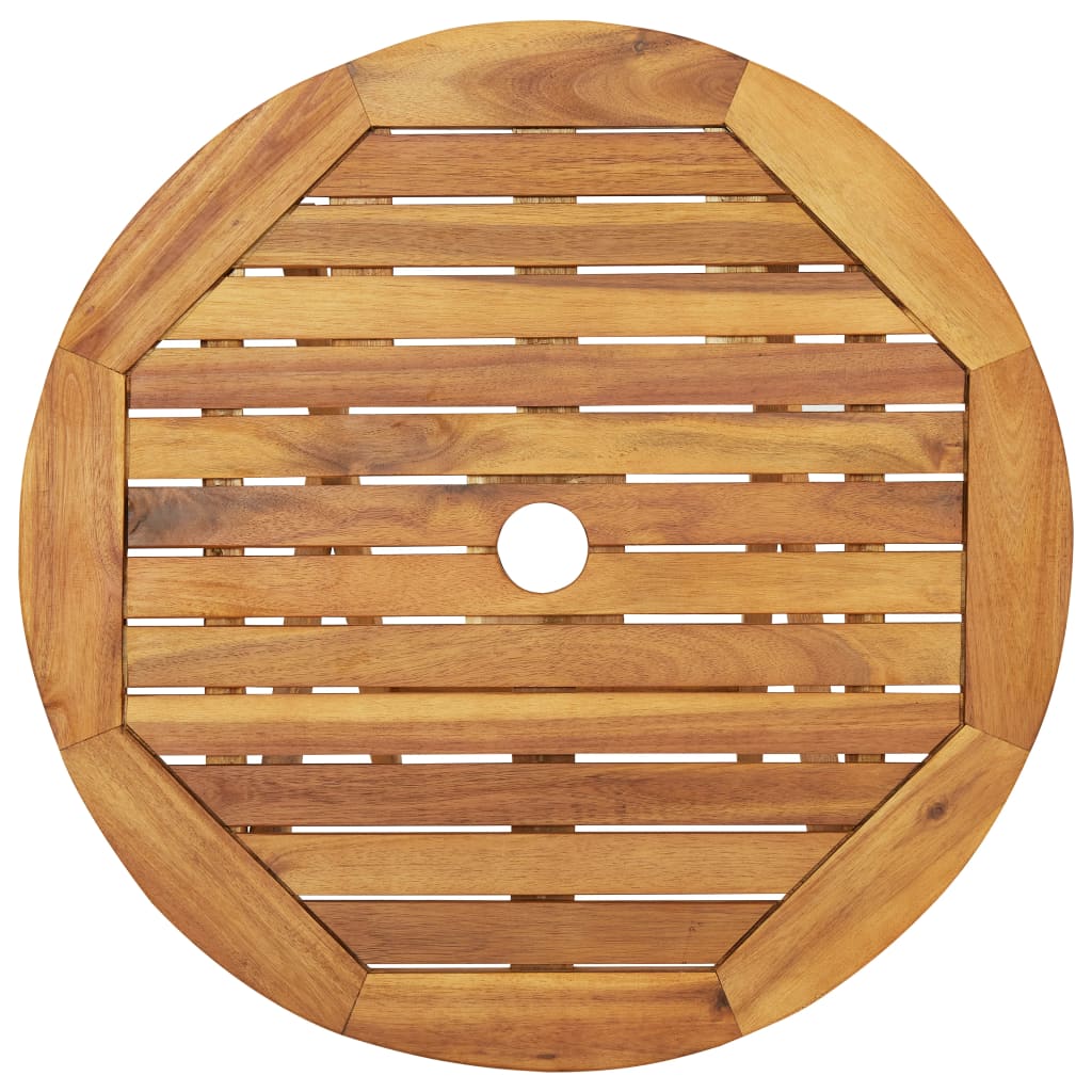 Set da Pranzo da Giardino 3 pz Pieghevole in Massello di Acacia | homemem39