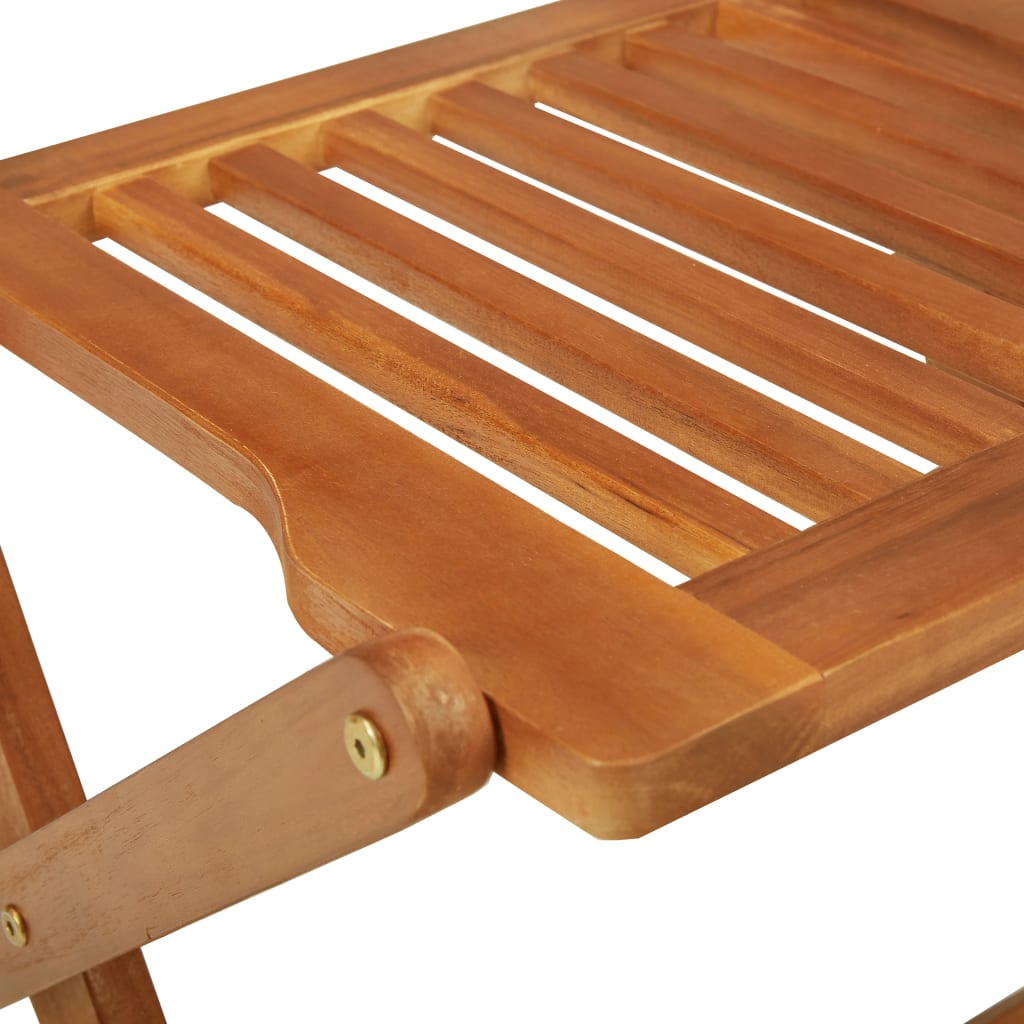 Set da Pranzo da Giardino 3 pz Pieghevole in Massello di Acacia | homemem39