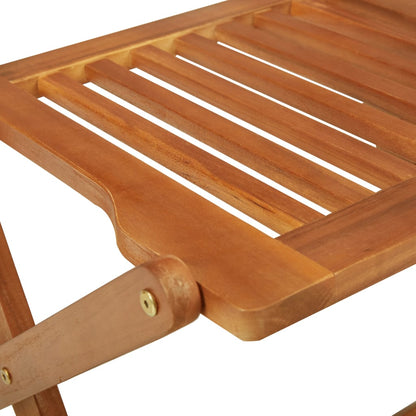 Set da Pranzo da Giardino 3 pz Pieghevole in Massello di Acacia | homemem39