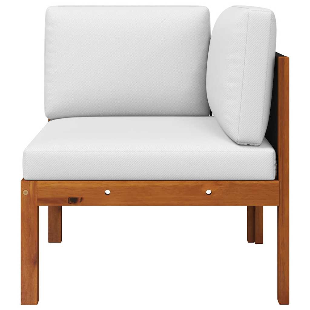 Set da giardino 2 pezzi con cuscini in legno di acacia e corda