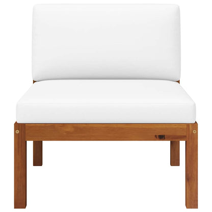 Set da giardino 2 pezzi con cuscini in legno di acacia e corda